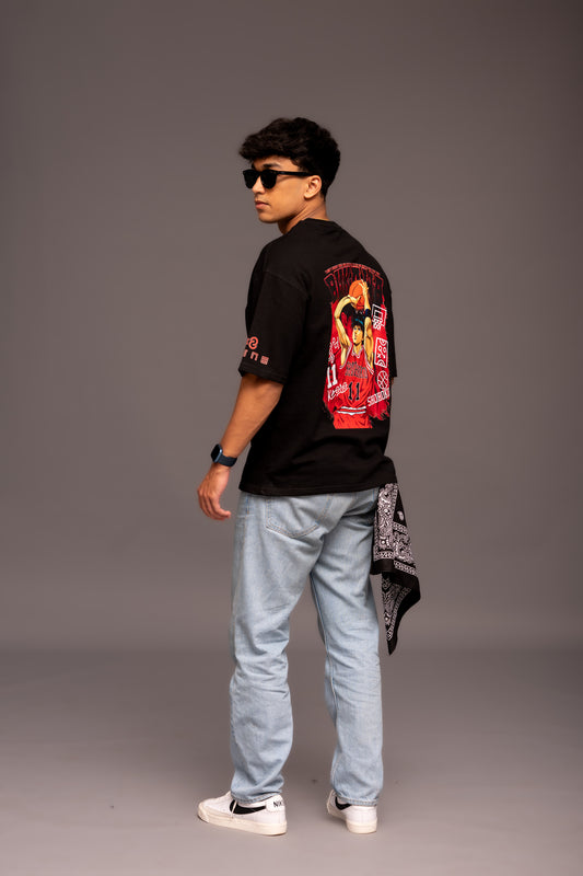 Slam Dunk Black Boxy Fit T-shirt