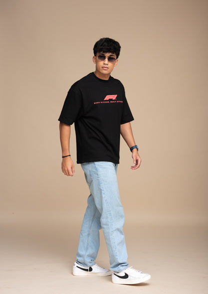 F1 Ferrari Black Boxy fit T-shirt