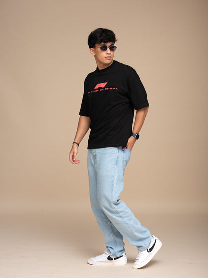 F1 Ferrari Black Boxy fit T-shirt