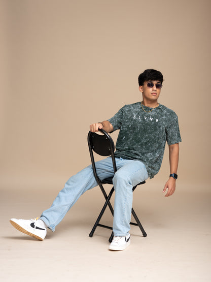 Green Acid Wash Oversized T-shirt