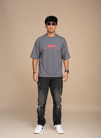 F1 RB16B Gray Boxy Fit T-shirt