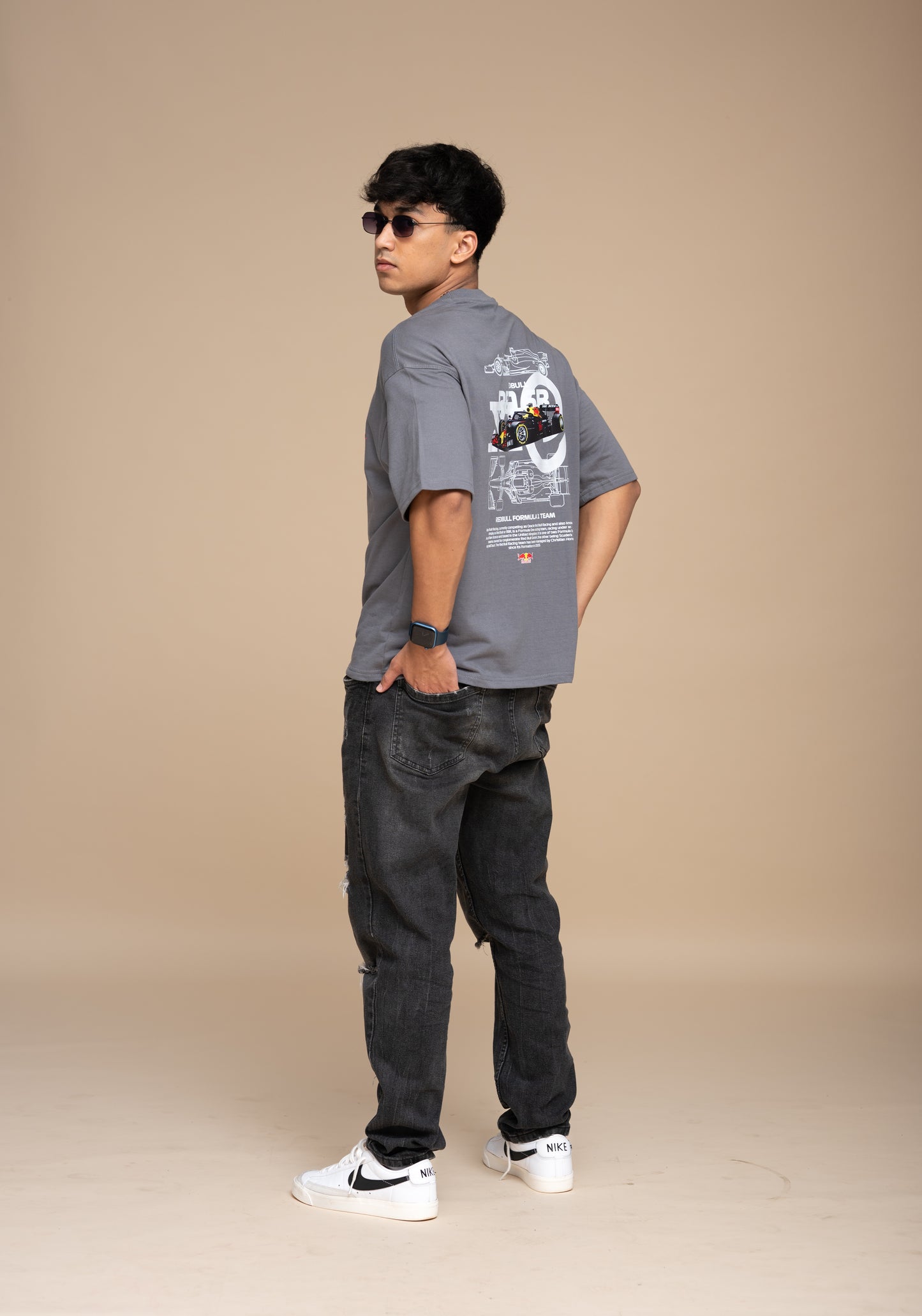 F1 RB16B Gray Boxy Fit T-shirt