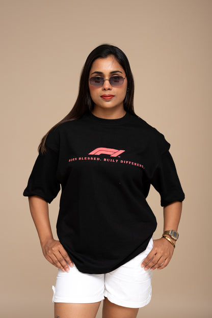 F1 RB16B Black Boxy Fit T-shirt