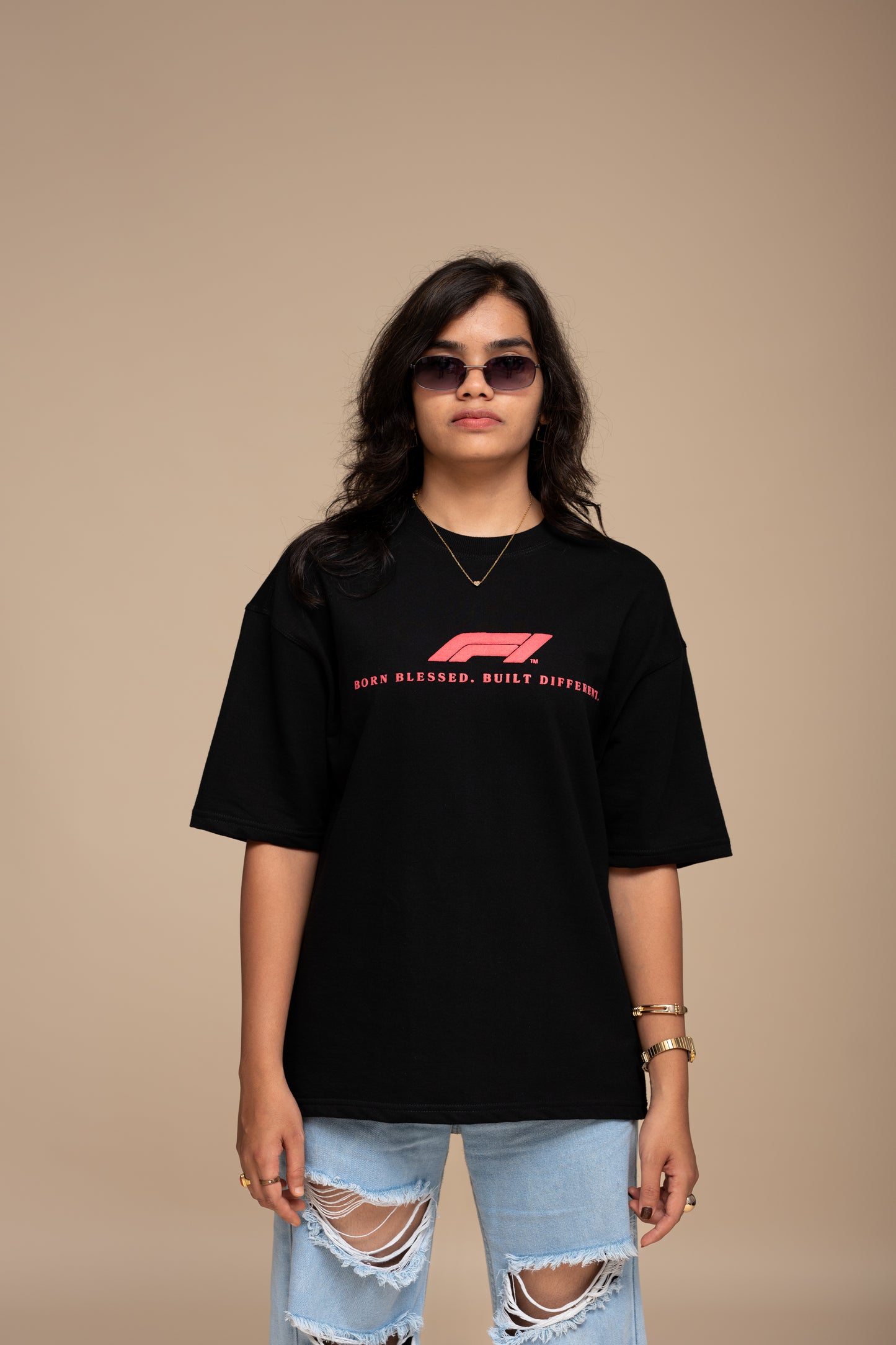 F1 Ferrari Black Boxy fit T-shirt