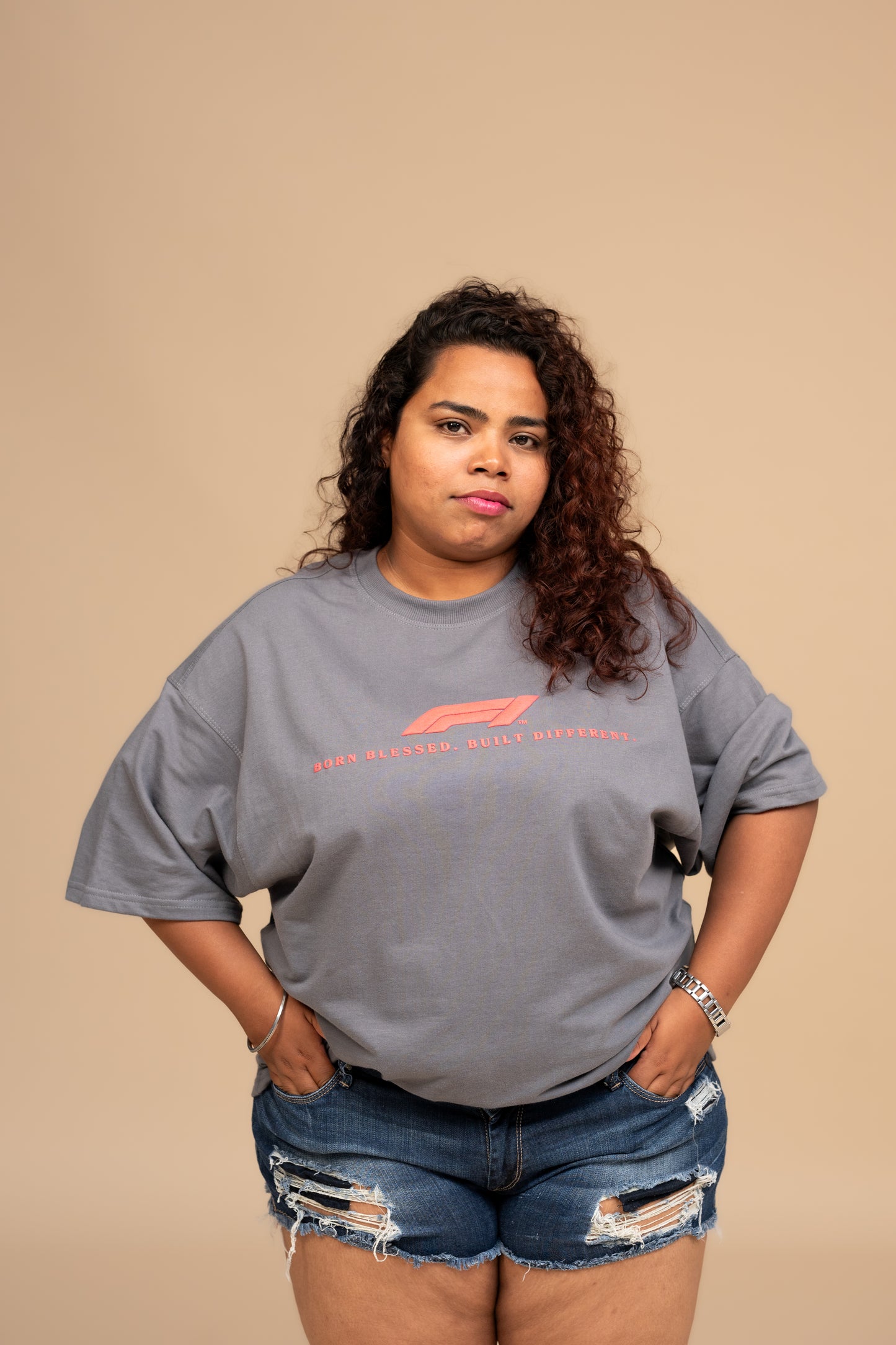 F1 RB16B Gray Boxy Fit T-shirt