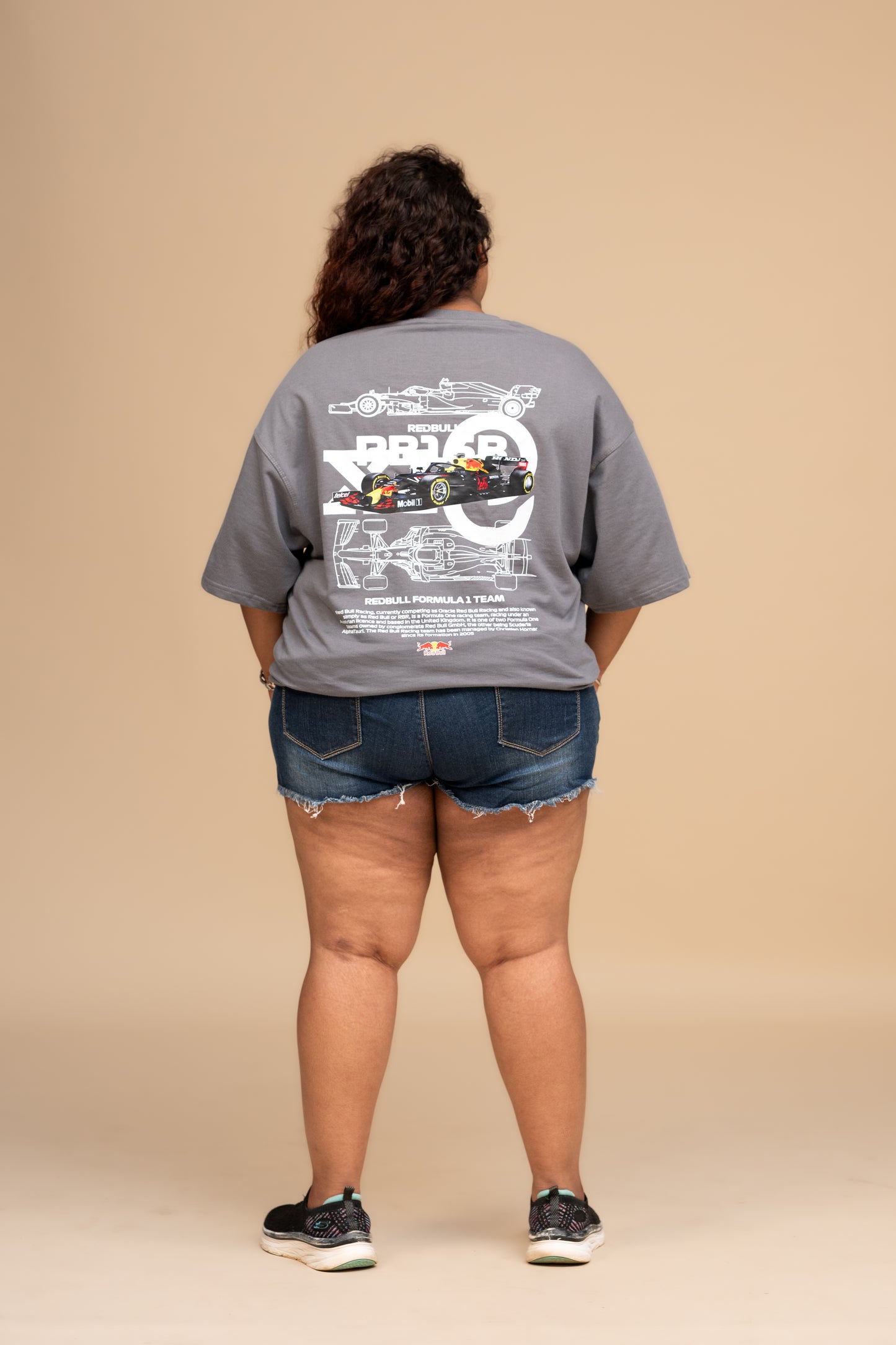 F1 RB16B Gray Boxy Fit T-shirt