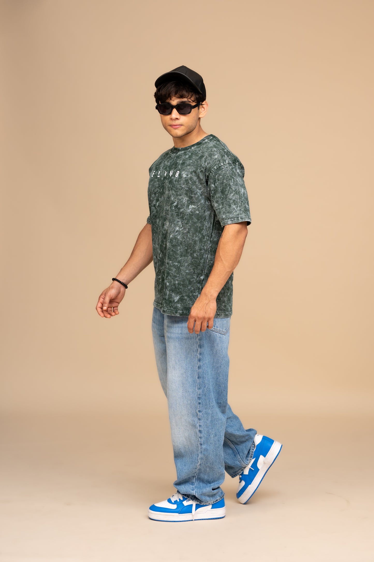 Green Acid Wash Oversized T-shirt