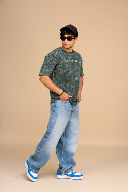 Green Acid Wash Oversized T-shirt