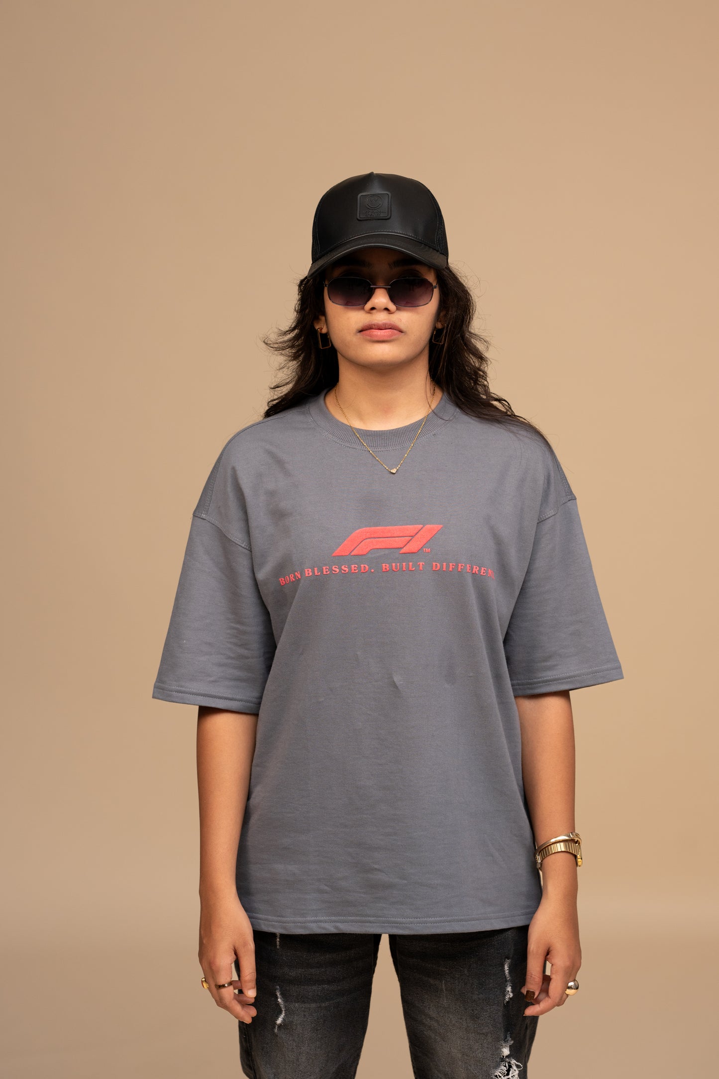 F1 RB16B Gray Boxy Fit T-shirt