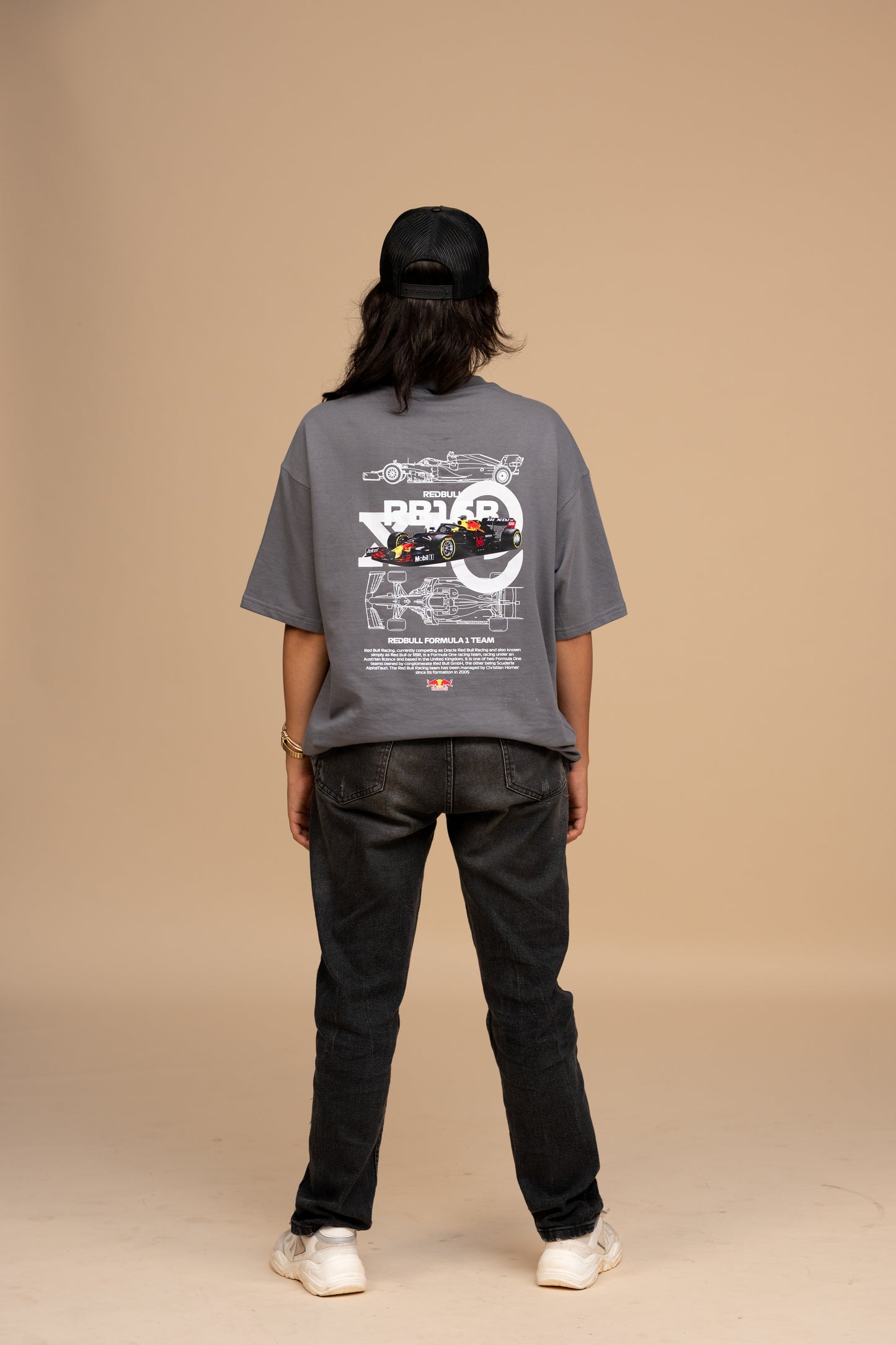 F1 RB16B Gray Boxy Fit T-shirt