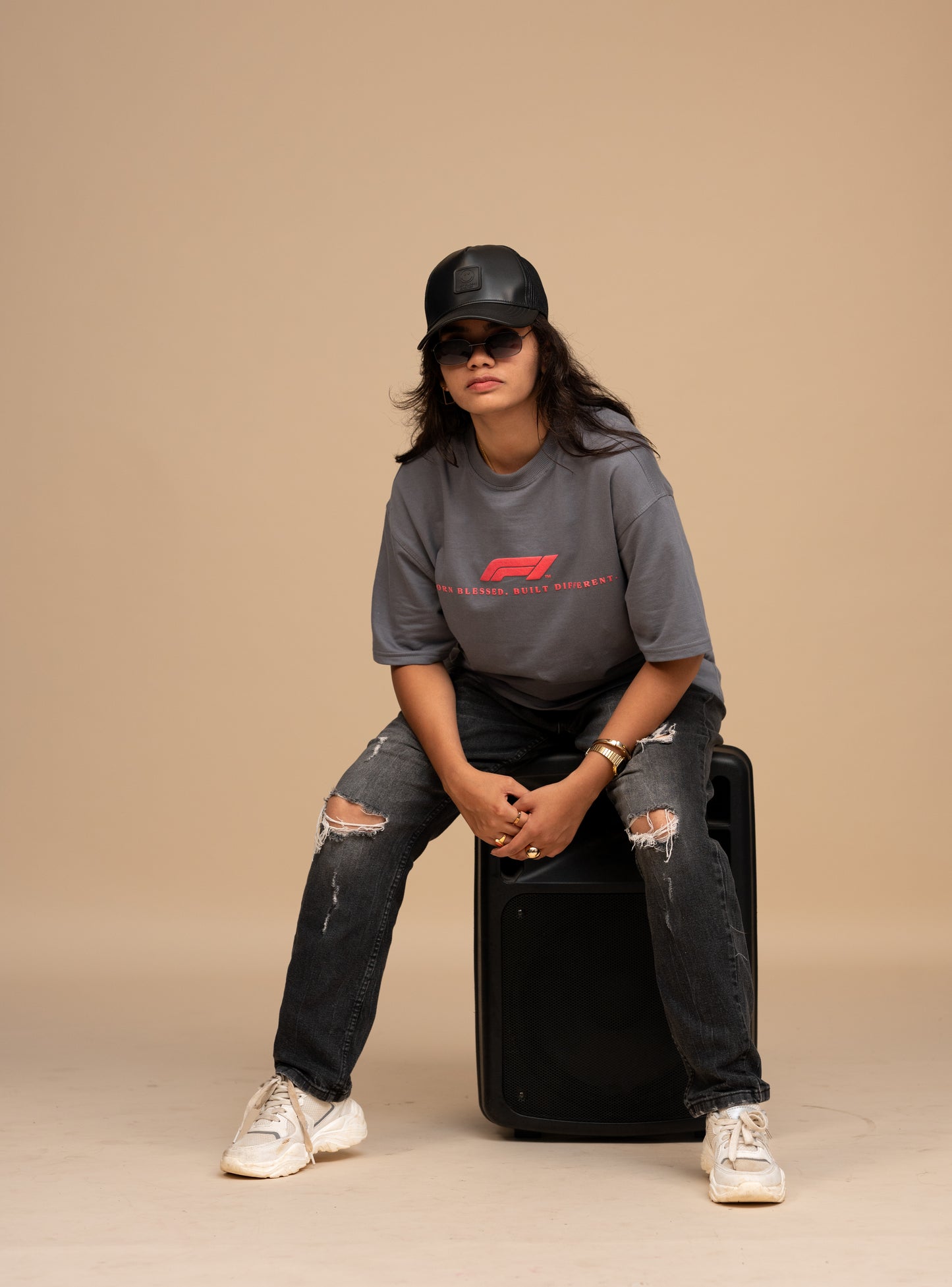 F1 RB16B Gray Boxy Fit T-shirt