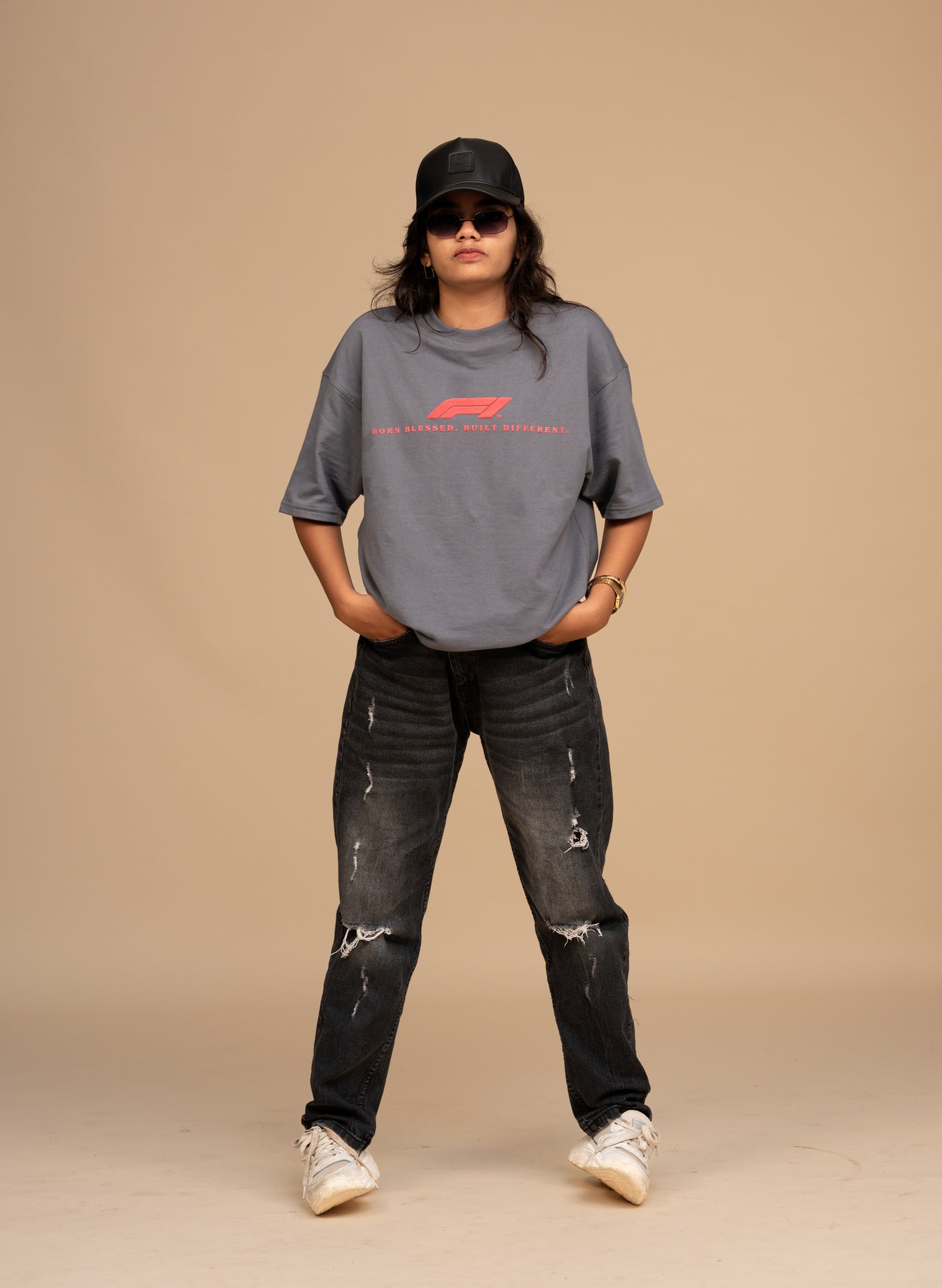 F1 RB16B Gray Boxy Fit T-shirt