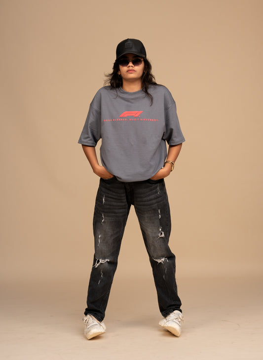 F1 RB16B Gray Boxy Fit T-shirt
