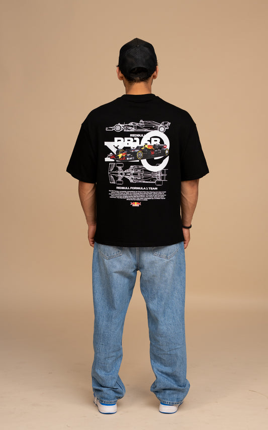 F1 RB16B Black Boxy Fit T-shirt