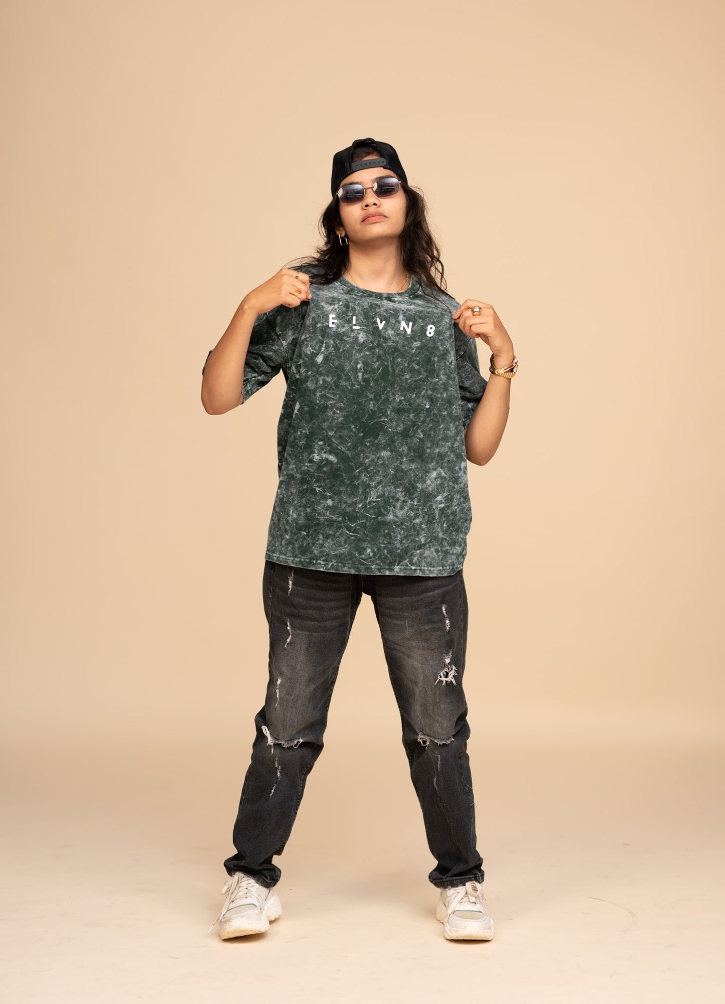 Green Acid Wash Oversized T-shirt