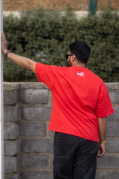 ESSENTIAL BOLD RED BOXY T-SHIRT
